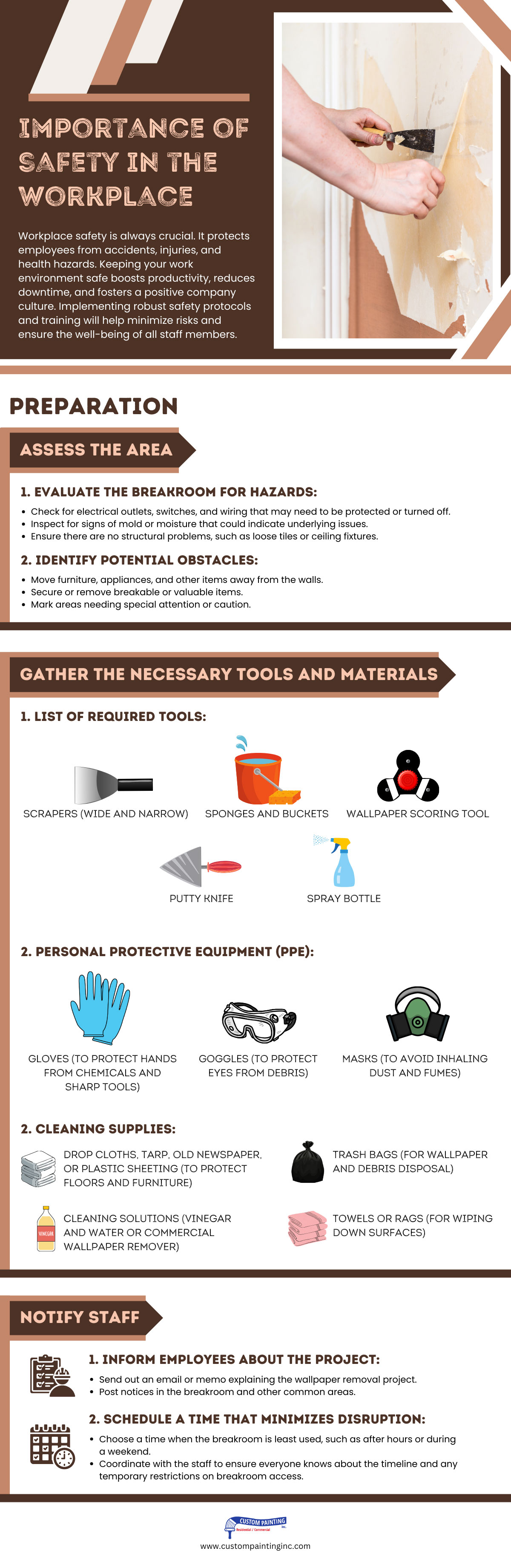 Infographic on the Importance of safety in the workplace for Sunnyvale area businesses