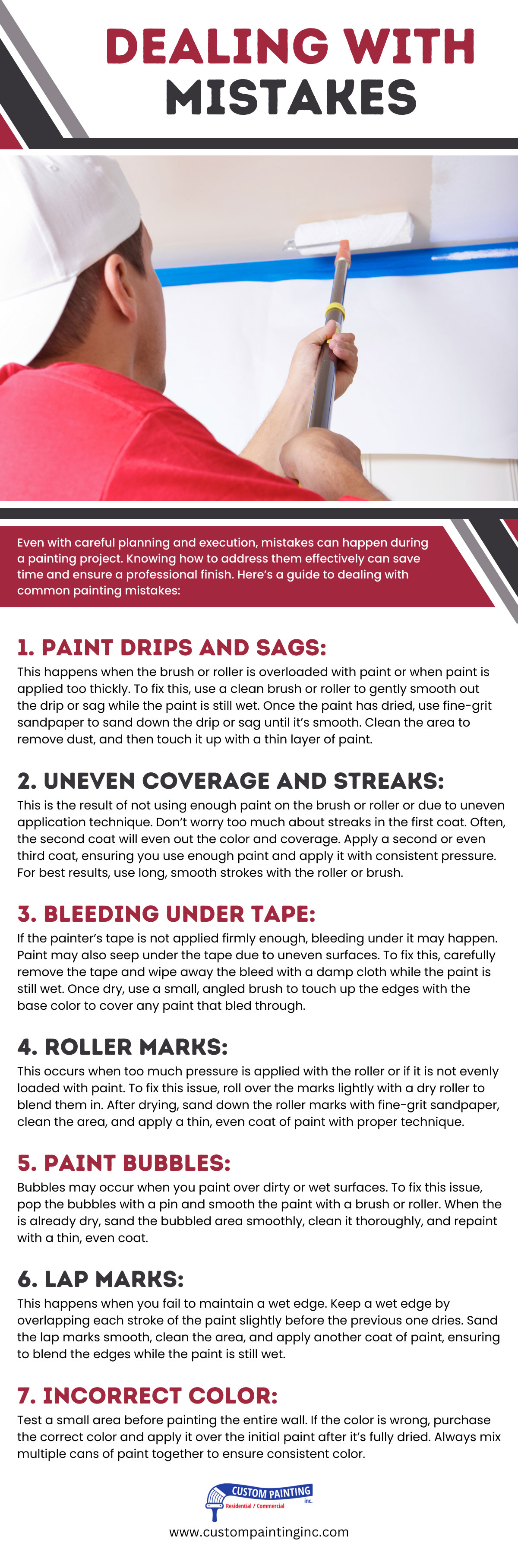Infographic on Dealing with Painting Mistakes for Santa Clara area projects